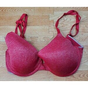 Victoria's Secret Uplift Semi Demi Bra Red Heathered 36D